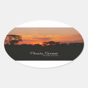Adesivo Oval Acacia Sunset