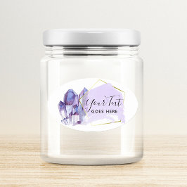 Adesivo Oval Acrilílicas Cristais & Geométrico Minimalista Dour