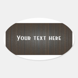 Adesivo Oval Adicionar madeira de texto personalizável bg