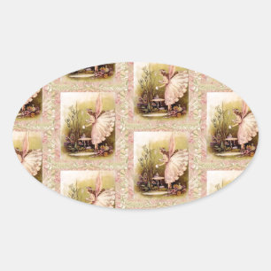 Adesivo Oval Adorável - Fairy Angel