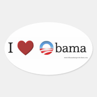 Adesivo Oval Adoro Obama Oval Sticker