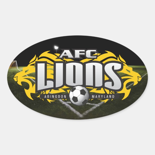 Adesivo Oval AFC Lions - decal oval (Frente)