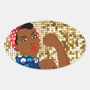 Adesivo Oval africano rosie o riveteiro