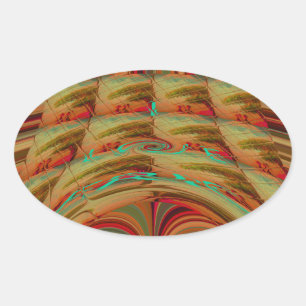 Adesivo Oval ÁfricaTradição Hakuna Matata Montanha Moti