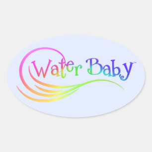 Adesivo Oval Agua Rainbow Sticker