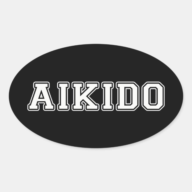 Adesivo Oval Aikido (Frente)