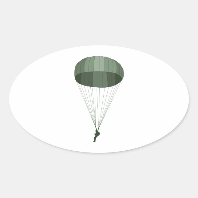 Adesivo Oval Airborne Paratrooper (Frente)
