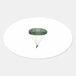 Adesivo Oval Airborne Paratrooper