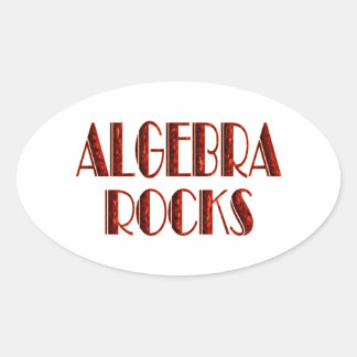 Adesivo Oval Álgebra Rocks