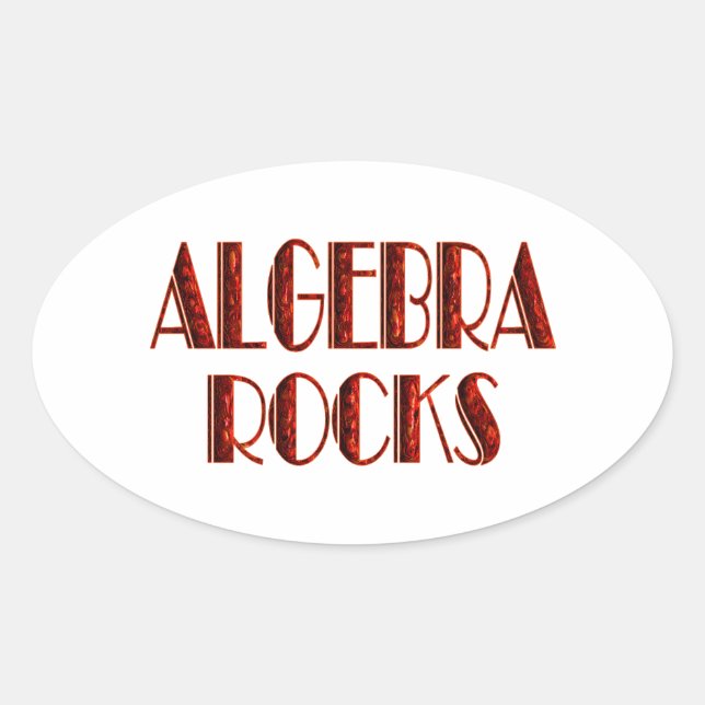 Adesivo Oval Álgebra Rocks (Frente)
