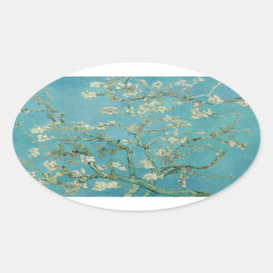 Adesivo Oval Almond Blossoms de Vincent Van Gogh Fine Art
