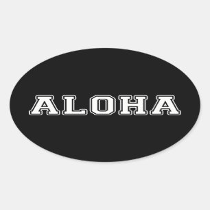 Adesivo Oval Aloha