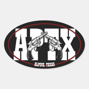 Adesivo Oval Alpino Texas Vinyl Sticker Oval