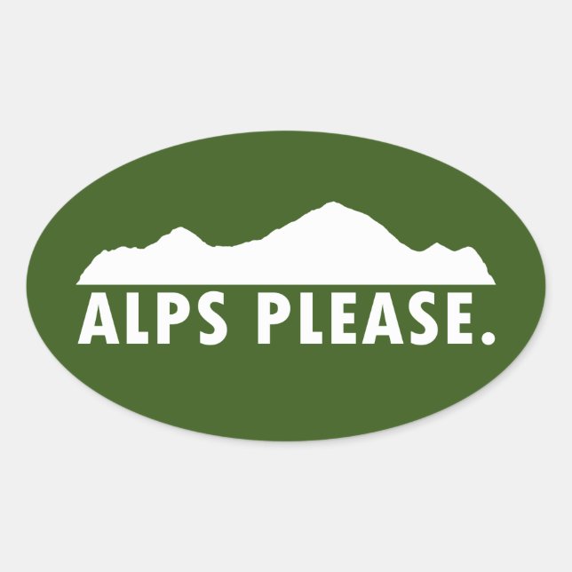 Adesivo Oval Alps Por Favor (Frente)