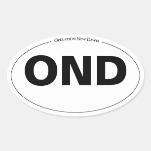 Adesivo Oval Alvorecer novo da operação