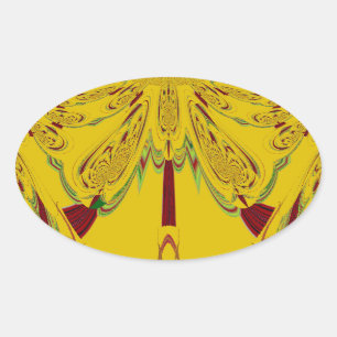 Adesivo Oval Amarelo