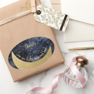 Adesivo Oval Ame-te à Lua e ao Costume