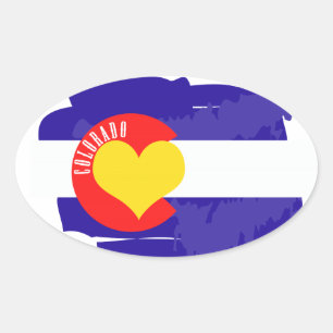 Adesivo Oval Amor de Colorado