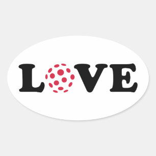 Adesivo Oval Amor de Floorball