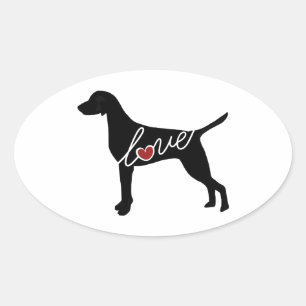 Adesivo Oval Amor de Vizsla