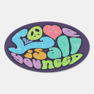 Adesivo Oval Amor é tudo que você precisa