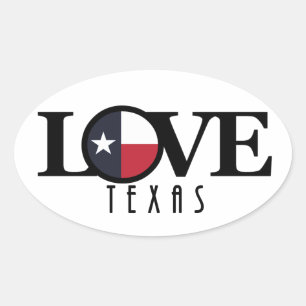 Adesivo Oval AMOR Texas