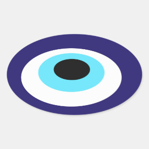 Adesivo Oval Amuleto de Nazar (boncuğu de nazar)