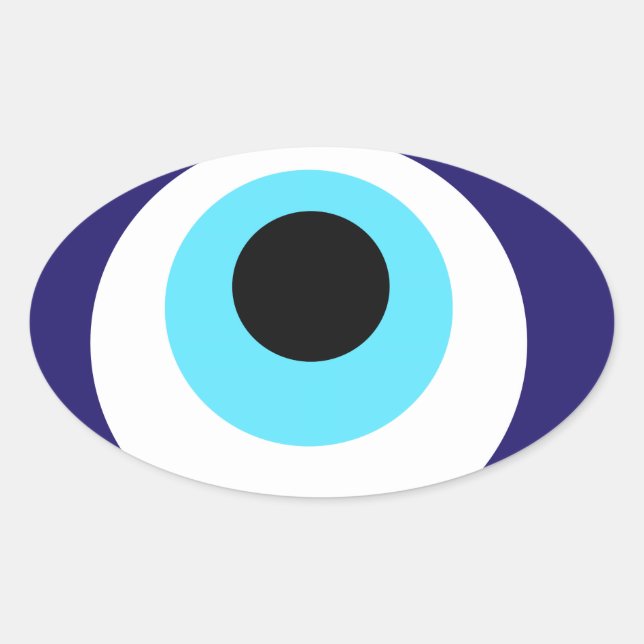 Adesivo Oval Amuleto nazar (Nazar boncuğu) (Frente)
