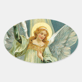 Adesivo Oval Angel Natal