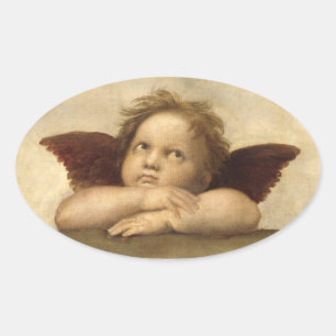 Adesivo Oval Anjo 2 de Raphael