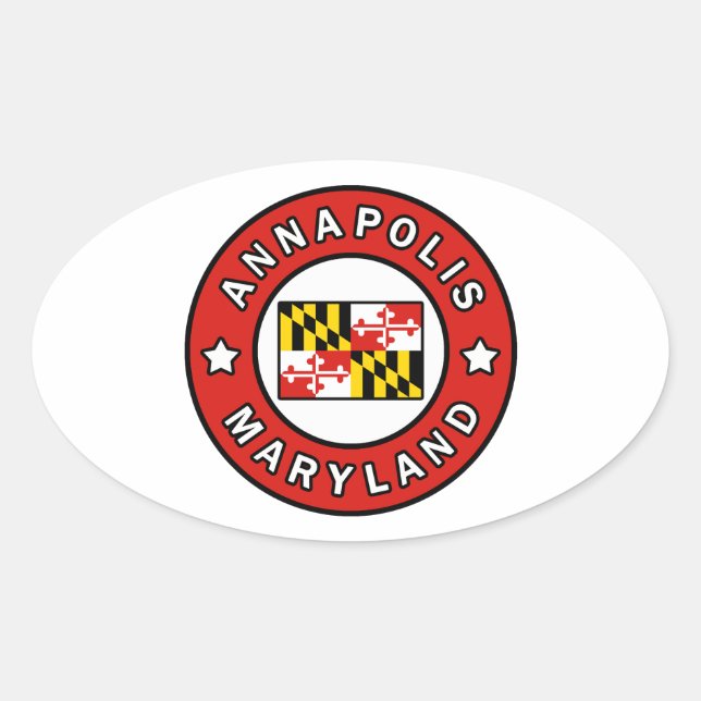Adesivo Oval Annapolis Maryland (Frente)