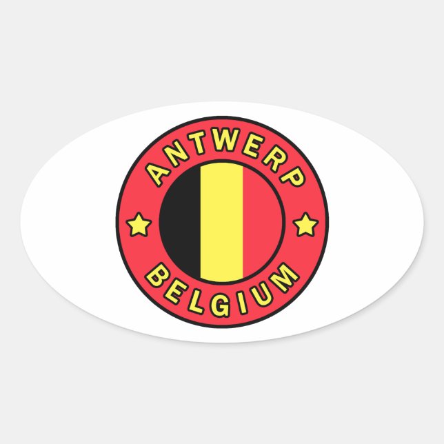 Adesivo Oval Antuérpia Bélgica (Frente)