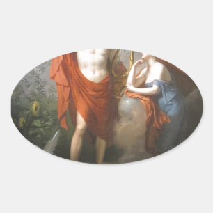 Adesivo Oval apollo e os musos