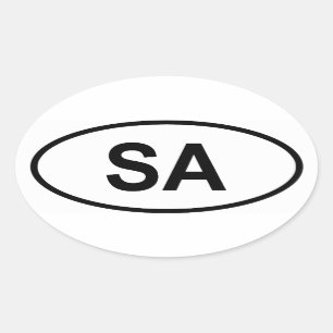 Adesivo Oval Arábia Saudita "SA"