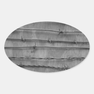 Adesivo Oval arame farpado