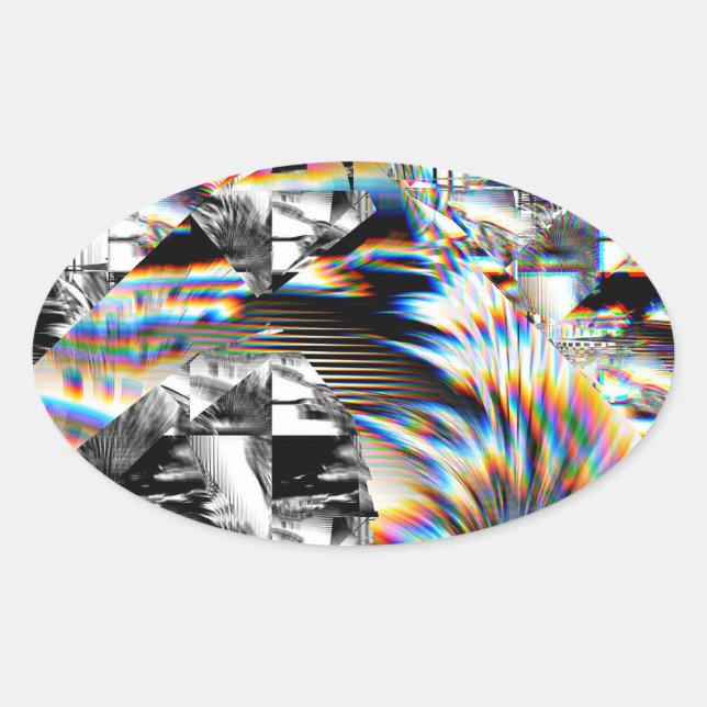 Adesivo Oval Arco-Íris Assalto (Frente)