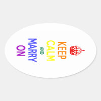 Arco-íris Mantenha a calma e o Casado ligado