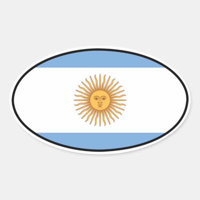 Adesivo Oval Argentina Euro Sticker (Frente)