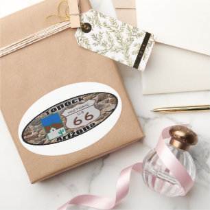 Adesivo Oval Arizona de Topock da Rota 66 Histórica dos EUA