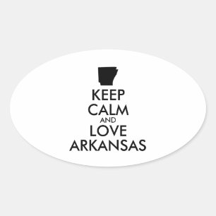 Adesivo Oval ARKANSAS DE MANUTENÇÃO E AMOR personalizáveis