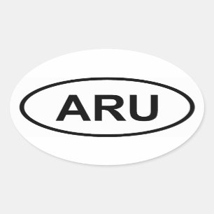 Adesivo Oval Aruba "ARU"