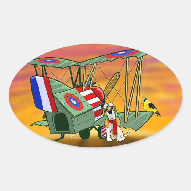 Adesivo Oval ás voador (Frente)