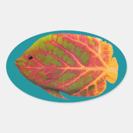 Adesivo Oval Aspen Peixe Tropical 1