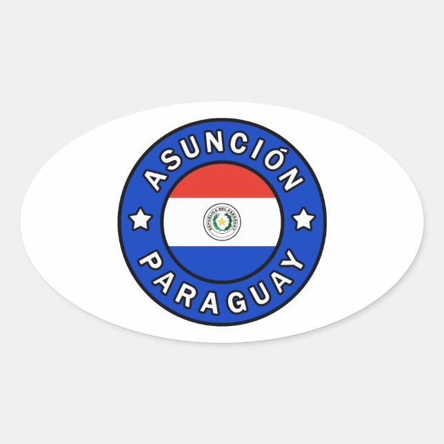 Adesivo Oval Assunção Paraguai (Frente)