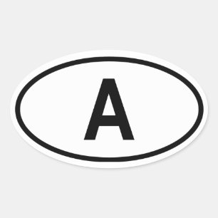 Adesivo Oval Áustria "A "