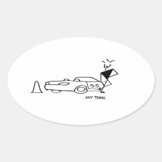 Adesivo Oval Autocruzes, autocolantes, autocolantes,