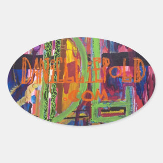 Adesivo Oval autopromoção sem vergonha/obra original de arte