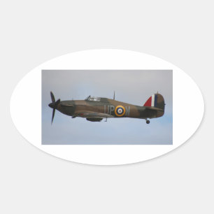 Adesivo Oval Avião militar da Segunda Guerra Mundial