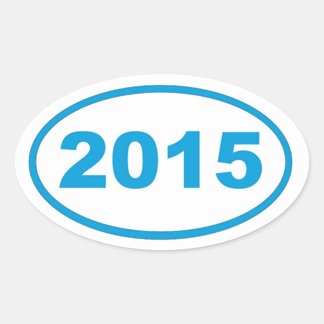Adesivo Oval Azul ciano 2015 (Frente)