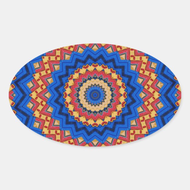 Adesivo Oval Azul cor de laranja (Frente)